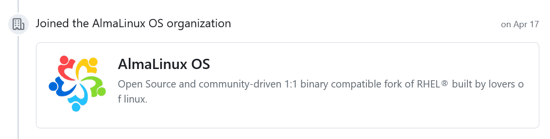 Joined AlmaLinux OS